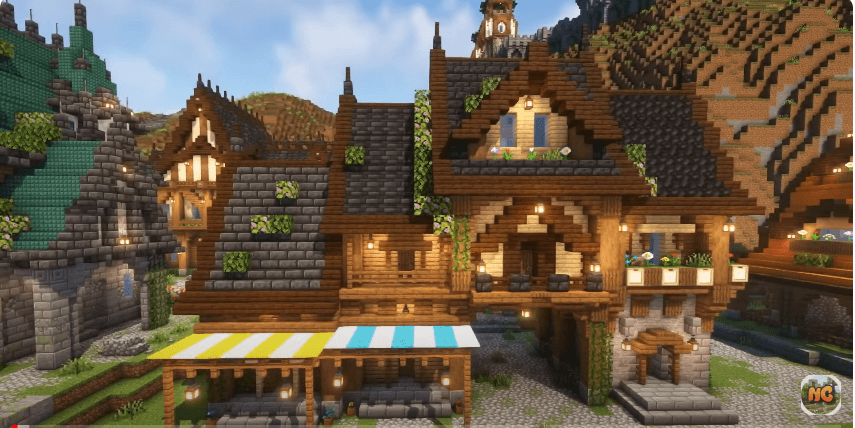 minecraft medieval house build