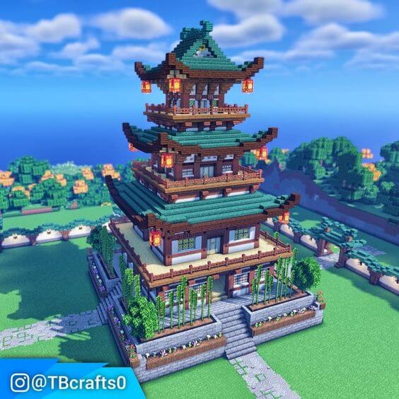 chinese minecraft house 