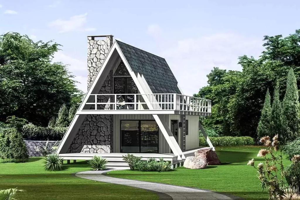 Rustic Style A Frame House Plan