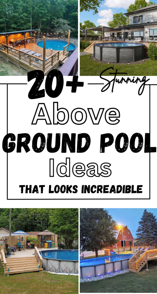 above ground poop ideas for backyard