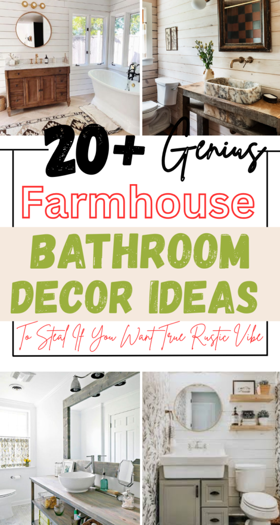 genius farmhouse bathroom decor ideas